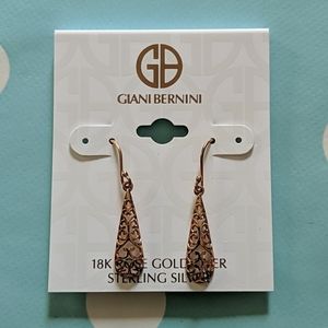 Giani Bernini 18k rose gold filigree earrings